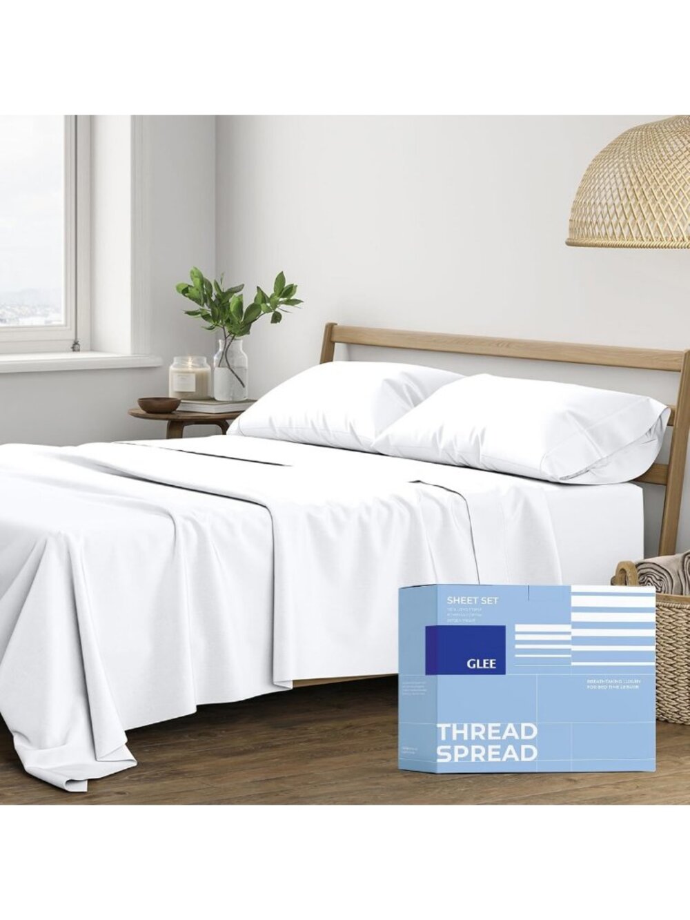 Luxury Egyptian Cotton Queen Sheets Set - 400 Thread Count, Soft & Breathable